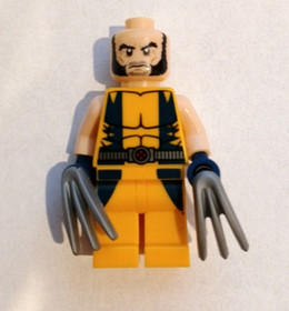 LEGO&reg; Marvel Super Heroes Wolverine Minifigure from set 6866 No Hair