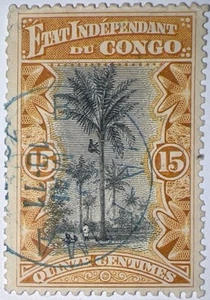 Travelstamps: Belgian Congo Stamps Scott #43 - Oil Palm Used Handstamped - Picture 1 of 6