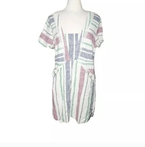 Just Fab Midikleid XL gestreift Leinenmischung Kurzarm. Abmessungen Grube-Grube 20", - Bild 1 von 3