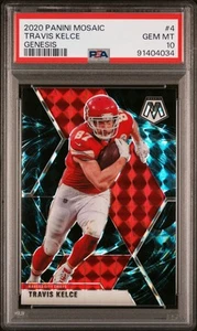 2020 Panini Mosaic TRAVIS KELCE #4 Genesis SSP Case Hit PSA 10 Chiefs - Bild 1 von 2