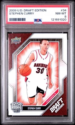 2009 Upper Deck Draft Edition Stephen Curry Rookie #34 PSA8 - Image 1 of 3