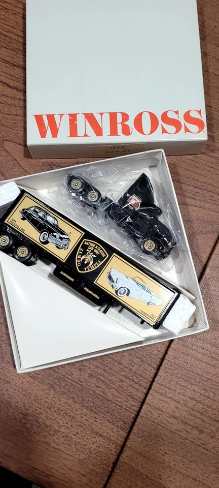 Winross 1992 ZEMBO TEMPLE Antique Car Unit Semi Truck & Trailer -- New in Box — 第 1/4 张图片