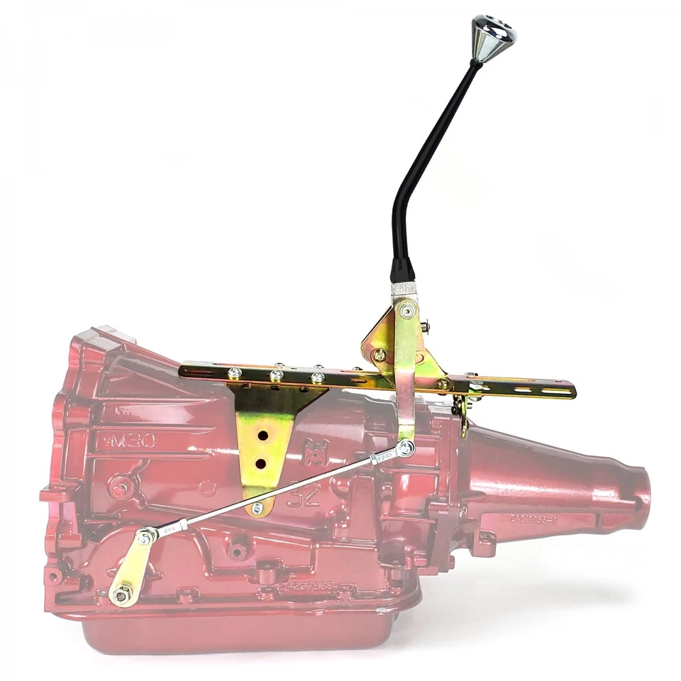 Kit de palanca de cambios de transmisión con botón pulsador de lujo con 12 brazos negros para Ford C4 Foto 1 de 4