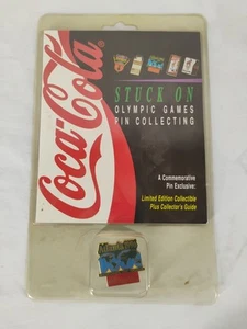 Stuck On Olympic Games Collecting Pin Coca-Cola 1996 Atlanta Welcomes The World - Picture 1 of 4