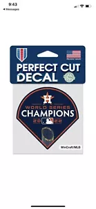 HOUSTON ASTROS 🔥2022 WORLD SERIES CHAMPIONS 🔥DECAL 4"X4" FOR CAR WINDOWS⚾️⚾️ - Picture 1 of 1