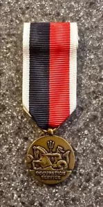 WW2 Mini Medaglia Servizio Occupazione Marina Militare - Slide-On - Non Anodizzata - Foto 1 di 3