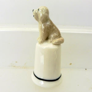 KLIMA Dé à coudre Thimble - UN CHIEN BOBTAIL ASSIS DOG - Foto 1 di 3