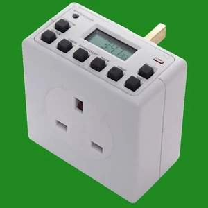 1x Temporizador Digital Programable De LCD Con Enchufe, 12 / 24 Horas 7 Días - Imagen 1 de 7