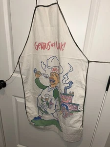 Barbecue Bbq Cooking “Genius at Work” Funny Witty Humor Canvas Apron - Picture 1 of 4
