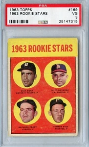 1963 Topps Rookie Stars Gaylord Perry Giants#169 🚀😳💥 PSA Graded 3 - Picture 1 of 2