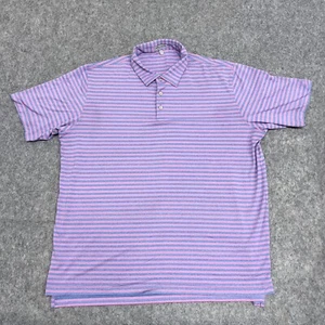 Peter Millar Polo Herren XXL Lila Blau Gestreift Sommer Komfort Klassisch Freizeit - Bild 1 von 14