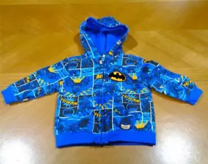 GIACCA CON CAPPUCCIO BLU DC COMICS BATMAN AND JOKER RAGAZZO TAGLIA 18 MESI - Foto 1 di 3