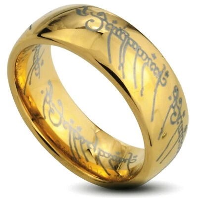 Anéis masculinos de tungstênio anel preto Senhor dos Celtas anéis masculinos de um anel - Imagem 1 de 4