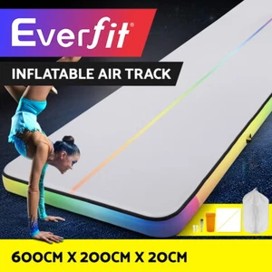 Everfit 6M Air Track Mat Inflatable Gymnastics Tumbling Mat Colourful - Picture 1 of 7