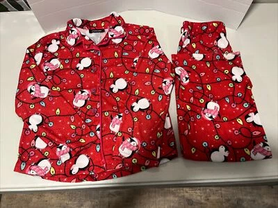 JOE BOXER Niños Pingüino de Nieve Y Luces Navidad PJ’s, Botones Brillantes, Talla 7/8 Foto 1 de 4