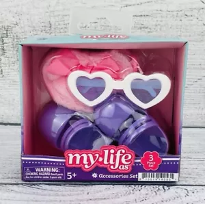 My Life As Heart Glasses Furry Heart Bag Purple Shoes Accessories Set - Picture 1 of 7