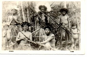 BRASILE 1934 INDIOS NATIVI FOTO REALE VIAGGIATA IN ITALIA - Foto 1 di 2