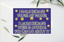 Lustige Vaterkarte - Ich lächle, weil du mein bist - Ich lache - lustige Geburtstagskarte