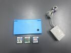 Nintendo Dsi Light Blue Handheld Console Game System With Charger And Games