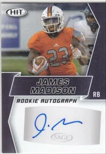 JAMES MADISON 2019 SAGE HIT Premier Draft High BLACK AUTOGRAPH auto IDAHO STATE - Picture 1 of 1