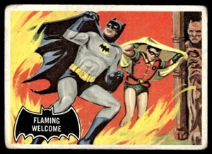 1966 Topps Batman Black Bat Flaming Welcome #51 - Imagen 1 de 2