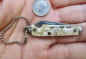 Vtg KNOTT'S BERRY FARM Pocket Knife 2.5" Keychain Folding 1970s Keyring RARE VG+ - Picture 1 of 6