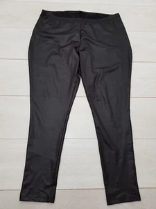 F&F Full Length Leggings Size 20 W36 L27 Black Stretch Elastic Waist Casual - Picture 1 of 9