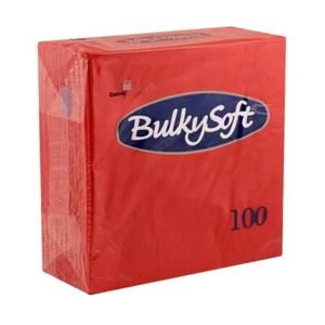 Red Paper Napkins 2-Ply 1/4 33x33cm Disposable Serviettes for Parties & Events - Picture 1 of 1