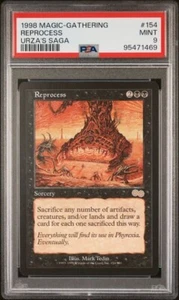 1998 MAGIC THE GATHERING URZA'S SAGA 154 REPROCESS - PSA 9 - POP 2 - Picture 1 of 2