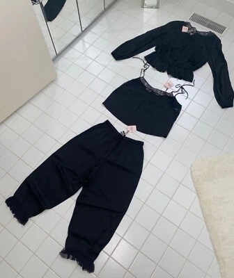 NUEVO CON ETIQUETAS AGENTE PROVOCATEUR 3 piezas conjunto de pijama Annamae Foto 1 de 4