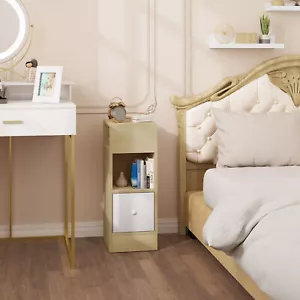 Nightstand Bedside Table with Drawer Storage Cabinet Sofa Living Room Side Table - Picture 1 of 14