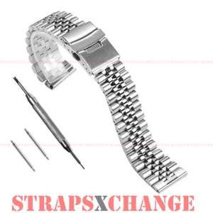 22mm STRAIGHT END JUBILEE BRACELET Stainless Steel Watch Band fits Seiko Citizen - Picture 1 of 7