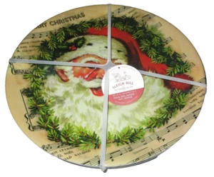 CHRISTMAS MELAMINE Dinner Plates ~12" ~ Set of 6 ~ SANTA CLAUS BY Sleigh Hill - Picture 1 of 2