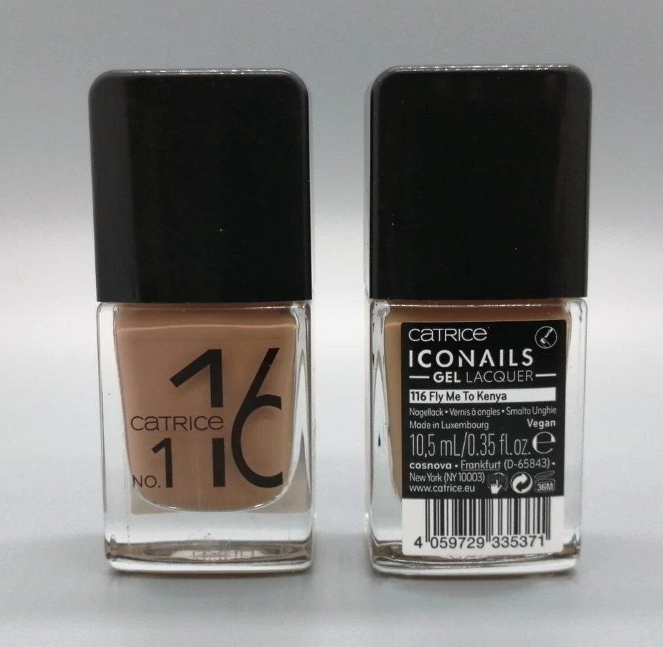 2x Catrice: ICONails GEL Lacquer/Nagellack - 116 Fly Me To Kenya - 2x 10,5 ml - Bild 1 von 1
