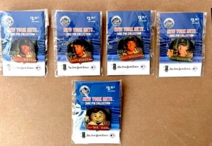 2005 NY Mets 5 Pins REYES, PIAZZA, BENSON, WRIGHT NY Times Collection NEW SEALED - Picture 1 of 16