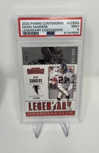 2020 Panini Legendary Contenders Deion Sanders LCDSA PSA-Graded 9 Mint Card - Picture 1 of 2