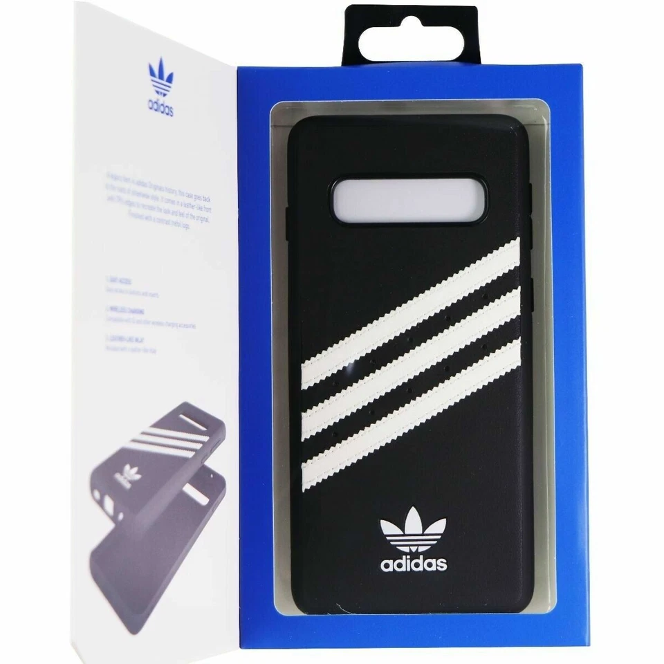 Adidas Originals Case for Samsung Galaxy S10 - Samba Black with White Stripes - Image 1 of 1