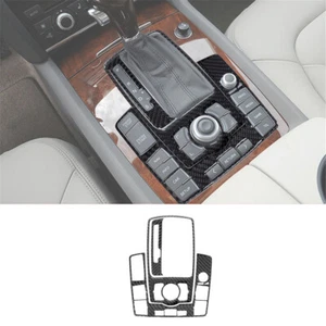 3Pcs Carbon Fiber Interior Gear Shift Panel Cover Trim For Audi Q7 2007-2015 - Picture 1 of 11