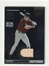 Lance Berkman 2001 Donruss Best Of Fan Club Master Craftsmen Bat Relic /150