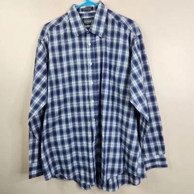 Members Only Vintage Mens Long Sleeve Plaid Print Button Down Shirt Large - Image 1 of 4