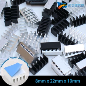 Enfriador radiador disipador térmico de aluminio plateado/negro 20/50 piezas para CPU LED IC - Imagen 1 de 13