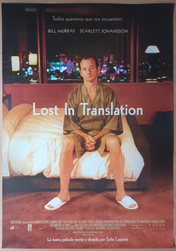 Lost In Translation ORIGINAL Spanish '03 POSTER Bill Murray & Johansson unfolded - Bild 1 von 1