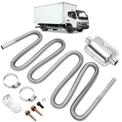 Abgasschlauch Abgasrohr Aggregat Diesel Flexrohr Set Standheizung 2M/3M φ25mm - Bild 1 von 4