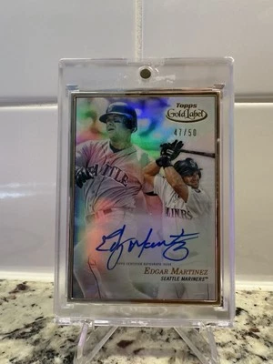 2017 Topps Gold Label - Gold Framed Autographs Edgar Martinez #FA-EM (AU) - Image 1 of 2