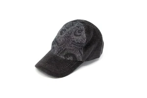 Berretto baseball uomo Brunello Cucinelli misto cashmere paisley + velluto a coste nuovo con etichette M A252 - Foto 1 di 7