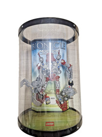 LEGO Bionicle Tahu Mistika Retail Display Case original wall mount with hanger