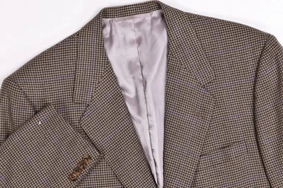 Vintage Oxxford Clothes Manhattan Houndstooth Windowpane Blazer Jacket 44 L - Image 1 of 4