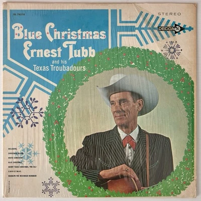 Ernest Tubb - Blue Christmas - Vinyl LP Decca DL74518 Stereo Ultrasonic Cleaned - Image 1 of 4