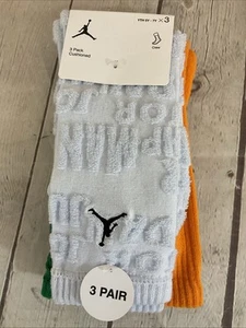 MJ Flight Boy's Cushioned Crew Cut Athletic Socks Multicolor Small 3Y-5Y - Picture 1 of 14