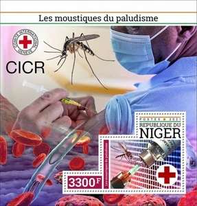 Niger - 2021 Malaria Mosquitoes & Red Cross - Stamp Souvenir Sheet - NIG210319b - Picture 1 of 1